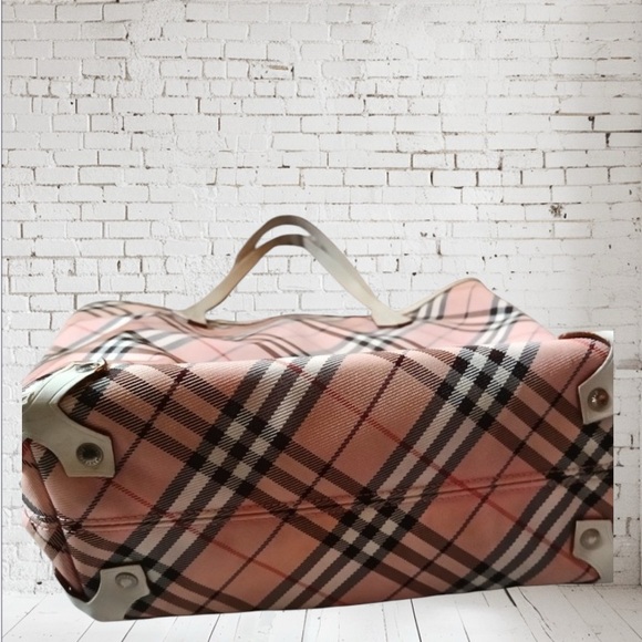 Burberry Blue Label Pink Checked Tote - Picture 3 of 11